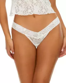 Кружевные стринги V-образной формы с низкой посадкой Hanky Panky, белый