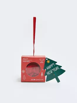 Кружевные трусики-бикини с рождественской тематикой LCW Dream