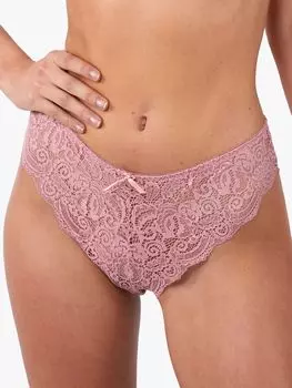 Кружевные трусики бикини Wolf & Whistle Ariana, цвет Ash Rose