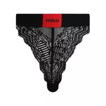 Кружевные трусики из бразильского кружева Hugo, черный