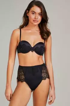 Кружевные трусики моделирующие живот B By Ted Baker, черный