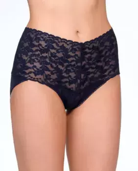 Кружевные трусики с высокой талией Hanky Panky, темно-синий