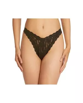 Кружевные трусики с высокой талией, забавной эстетикой и контрастами в стиле 90-х Hanky Panky, черный