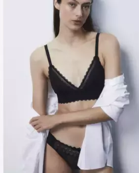 Кружевные трусики Sfera, черный