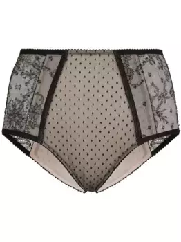 Кружевные трусы-брифы с завышенной талией DOLCE & GABBANA, нейтральный