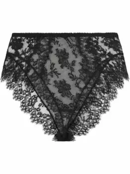 Кружевные трусы-брифы с завышенной талией DOLCE & GABBANA, черный