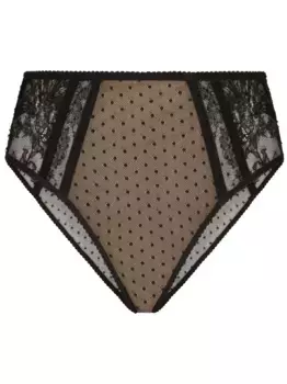 Кружевные трусы-брифы с завышенной талией DOLCE & GABBANA, черный