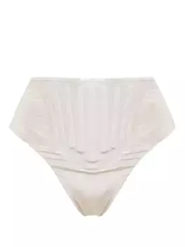 Кружевные трусы-брифы с завышенной талией Mugler, золотой