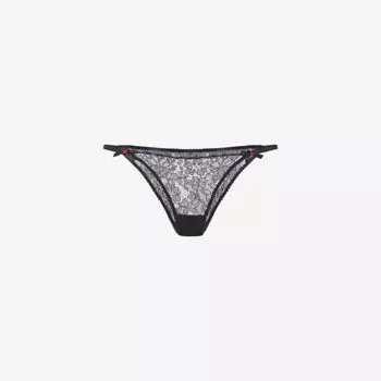 Кружевные трусы Lorna с низкой посадкой Agent Provocateur, черный