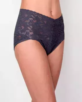 Кружевные трусы с высокой талией и высокой талией Hanky Panky, темно-серый