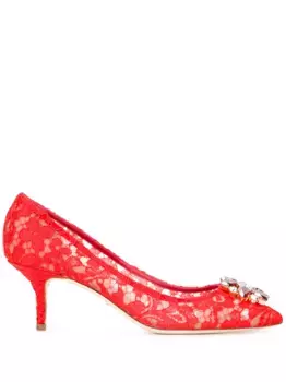 Кружевные туфли-лодочки Bellucci DOLCE & GABBANA, красный