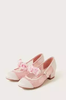Кружевные туфли на высоком каблуке Pink Blossom Corsage Princess Monsoon, розовый