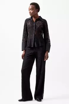 Кружево Асура рубашка French Connection, черный