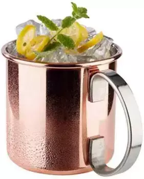 Кружка APS "Московский Мул", (набор, 4 шт.), 450 мл, набор кружек в глянцевом исполнении, 4 шт 9х9 см, медный