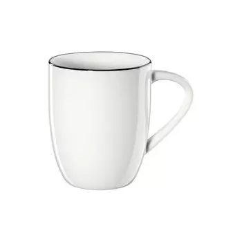 Кружка ASA A Table Ligne Noire с ручкой 0,35 л/выс: 9 см ASA SELECTION, белый черный