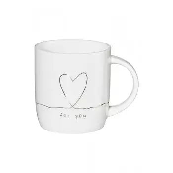 Кружка ASA Linia с ручкой - Для тебя 0,35 л ASA SELECTION, белое золото