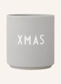 Кружка Design Letters X-MAS, высота 8,5 см, серый
