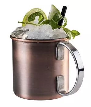 Кружка для коктейля MOSCOW MULE из нержавеющей стали с имитацией старинной меди. Емкость: 0,45 литра APS, медь