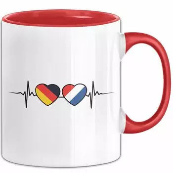 Кружка Германия Нидерланды Флаг Голландии Идея подарка Голландское сердцебиение (красное) Trendation, красный