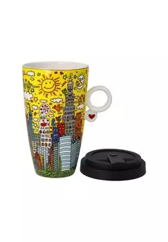 Кружка художника с крышкой Джеймс Рицци Мой закат в Нью-Йорке Goebel, rizzi - city sunset