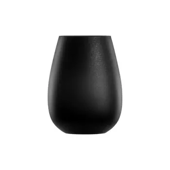 Кружка Kaya Черная Стеклянная высота: 118 мм / 550 мл Eisch, черный/прозрачный