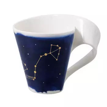 Кружка NewWave Stars с ручкой Скорпион/Скорпион 0,30 л Villeroy & Boch, белый/синий/золотой