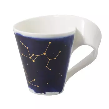 Кружка NewWave Stars с ручкой Стрелец/Стрелец 0,30 л Villeroy & Boch, белый/синий/золотой