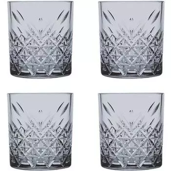 Кружка Pasabahce Timeless 35,5 мл серая 4 шт, серый