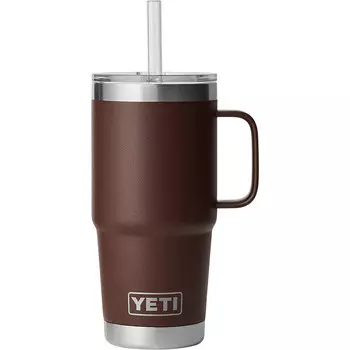 Кружка Rambler на 25 унций с соломенной изоляцией Yeti Coolers, коричневый