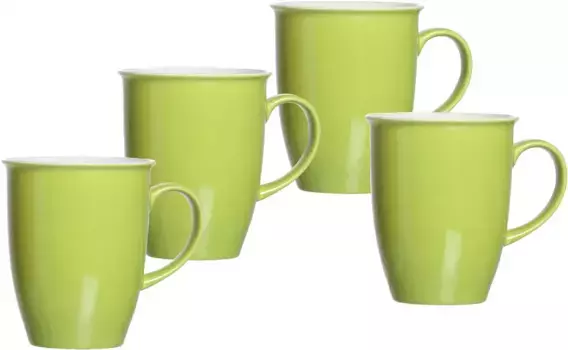 Кружка Ritzenhoff & Breker "Doppio", (набор, 4 шт.), 4 шт 9х10 см, зеленый