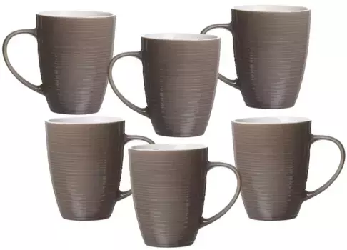 Кружка Ritzenhoff & Breker "Суоми", (набор, 6 шт.), 6 шт 8х10 см, серо-коричневый