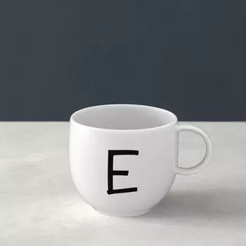 Кружка с буквами Е 13х10х8см Villeroy & Boch, белый