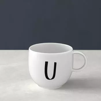 Кружка с буквами U 13x10x8см Villeroy & Boch, белый