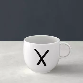 Кружка с буквами X 13x10x8см Villeroy & Boch, белый