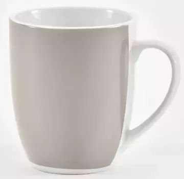 Кружка van Well "Vario", (набор, 6 шт., 6 кофейных кружек по 300 мл), можно мыть в посудомоечной машине и использовать в микроволновой печи, 6 шт 9,5 см, серо-коричневый/белый