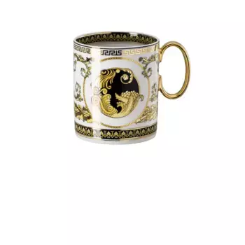 Кружка Virtus Alphabet G Versace, белый/черный