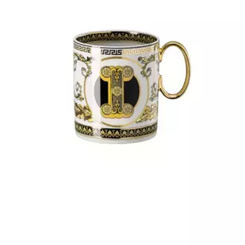 Кружка Virtus Alphabet I Versace, белый/черный