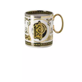 Кружка Virtus Alphabet P Versace, белый/черный