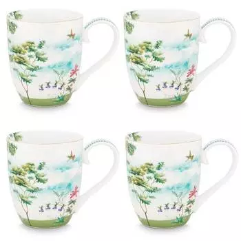 Кружки jolie heron i (набор из 4 шт.) Pip Studio, белый