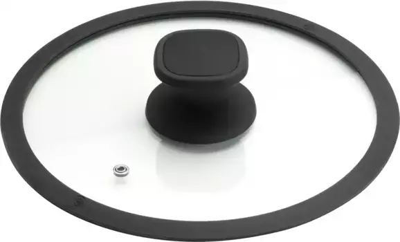 Крышка PINTINOX "Pinti Pro", (набор, 2 шт.), с пластиковой ручкой, можно мыть в посудомоечной машине 26 см, цвет transparent-edelstahlfarben-schwarz