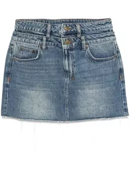 Ksubi Model Mini Rework Состаренная мини-юбка, синий