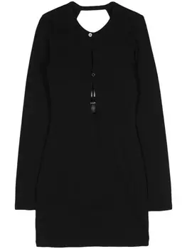 Ksubi платье Arise Ls в рубчик, черный