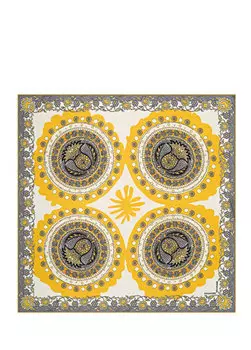 Ktahya желтая женская шелковая шаль из твила Imannoor