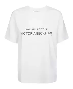 Кто, черт возьми, такая футболка с надписью Victoria Beckham, белый
