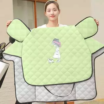 Куанг-Чи электромобиль лобовое стекло одеяло летний солнцезащитный крем тонкий аккумулятор мотоцикл ветрозащитный и водонепроницаемый трамвай летний весенний и осенний зонт маленькая девочка светло-зеленый большой узор Kuang-Chi