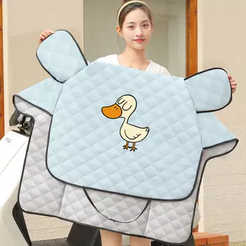 Куанг-Чи электромобиль лобовое стекло одеяло летний солнцезащитный крем тонкий аккумулятор мотоцикл ветрозащитный и водонепроницаемый трамвай лето весна и осень солнцезащитный козырек милая утка синий большой узор Kuang-Chi