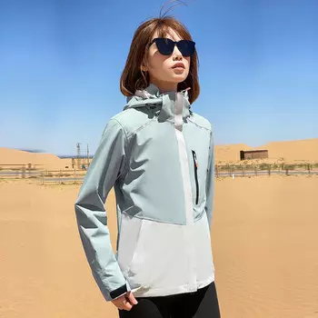 Kuang-Chi Комплект из двух предметов «три в одном» для спорта и активного отдыха в японском и корейском стиле. Осенне-зимний флис. Женская одежда для альпинизма. Водонепроницаемая ветрозащитная куртка. Утолщенный бархат. Светло-зеленый размер XX...