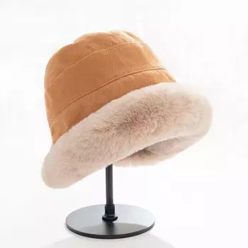 Kuang-Chi модная и универсальная зимняя бархатная утолщенная рыбацкая шапка в монгольском этническом стиле - карамельный размер подходит всем (56-58см)