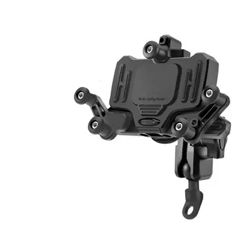 Kuang-Chi мотоциклетный навигационный кронштейн для мобильного телефона электромобиль велосипед амортизирующий кронштейн оборудование для верховой езды U-образный горизонтальный амортизирующий держатель мобильного телефона черный стиль руля