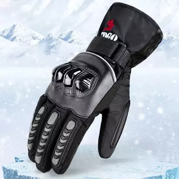 Kuang-Chi велосипедные перчатки для электрического мотоцикла, бархатные теплые ветрозащитные перчатки, черные, размер M